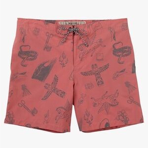 Burton Creekside Men's Coral Swim Shorts size 30